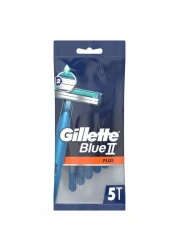 Gillette Blue 2 Plus Men's Disposable Razors, Pack of 5