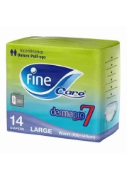 Fine Care Diapers For Unisex Adults - 14 Pieces