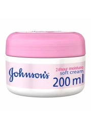 JOHNSONS 24HR MOIST.SOFT CREAM 200ML
