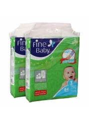 BABY DIAPER FINE TWIN PACK CART OF 168X1