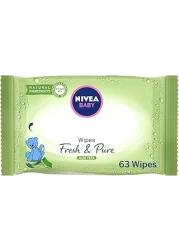 NIVEA BABY WIPES FRESH PURE 63S