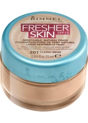 RIMMEL FRESHER SKIN FOUNDATION 201 CLASSIC BEIGE 25ml