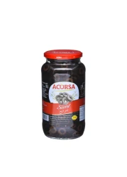 ACORSA OLIVES BLACK SLICED 450GM JAR