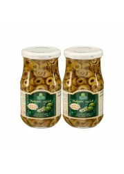 HALWANI GRN OLIVES PEPPER 2X325GM SP
