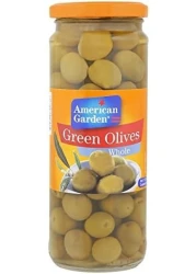 A GARDEN GREEN WHOLE OLIVES 450GM