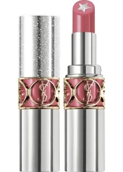 YSL Rouge Volupté Rock'N Shine Lipstick – Shade 10 Pink Bass – Hydrating Medium-Coverage with Glitter Core (3.5 g)