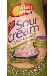 كعكات الأرز الرقيقة الحامض والثوم الثوم الثوم 195G