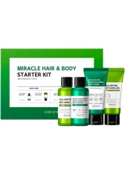 Some By Mi Miracle Hair & Body Starter Kit Cica Shampoo 60ml (Cica treatment 30ml, Miracle Body Cleanser 60g, Miracle Body...