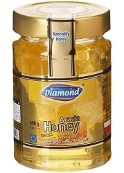 DIAMOND ACACIA HONEY WITH COMB JAR 400GM