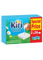 Kiri Spreadable Cream Cheese Squares,24 portions x 2 packs,48 portions,&nbsp;864g