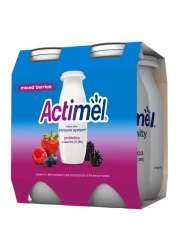 Actimel Mixed Berries Drinkable Yoghurt 93ml Pack of 4