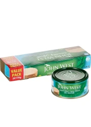 John West Solid White Meat Tuna in Water, 170g Pack of 3