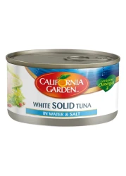 حدائق كاليفورنيا تونة بيضاء كاملة بالماء والملح 170 غرام