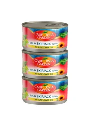California Garden Solid Skipjack Tuna In Sunflower Oil 170g Pack of 3