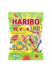Haribo Fizz Worms Candy, 160g