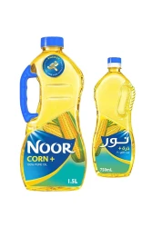 نور بلس زيت الذرة النقي 1.5 لتر + 750 ملل