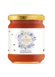 راو خليط غذاء ملكات النحل الخام وعسل الجنسنغ 250 غرام