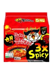 Samyang Buldak 3x Spicy Hot Chicken Flavour Ramen 140g Pack of 5