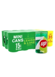 7UP Carbonated Soft Drink Can 155ml Pack of 15