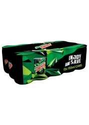 Mountain Dew Carbonated Soft Drink Mini Cans 155ml Pack of 15