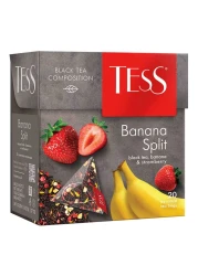 Tess Banana Split Black Tea Banana and Strawberry 20 Tea Bags