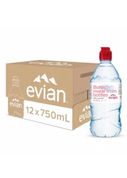 evian Recycled Bottles Natural Mineral Water 750ml Pack of 12