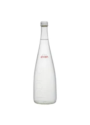 evian Natural Mineral Water 750ml Glass