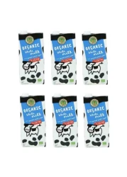 Organic Larder Full Fat UHT Milk 1L Pack of 6