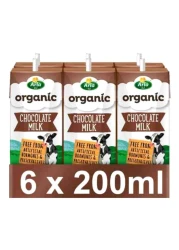Arla Organic Milk Chocolate Multipack, 200ml Pack of 6