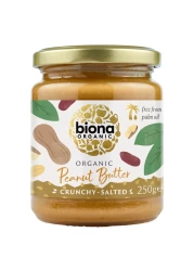 Biona Organic Crunchy And Unsalted Peanut Butter 250g