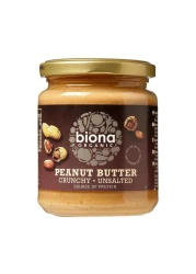 Biona Organic Crunchy Unsalted Peanut Butter 250g