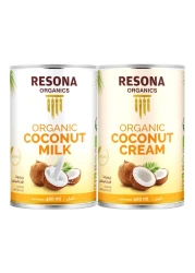 Resona Organics Organic Coconut Cream 400ml and Organic Coconut Milk 400ml