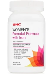 GNC Women's Prenatal Formula with Iron - 120 Caplets