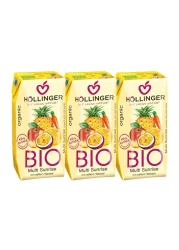 Hollinger Organic Multi Sunrise Mix Fruit Juice 200ml Pack of 3
