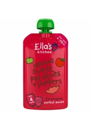 Ella's Kitchen Organic Smooth Apples, Sweet Potatoes and Peppers Puree, 4+ Months Baby Food, Gluten &amp; Dairy Free 120g