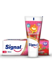 Signal Kids Toothpaste Strawberry Prevents Tooth Cavities for 2-6 years 50ml