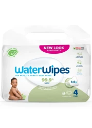 WaterWipes Plastic Free Textured Clean Toddler &amp; Baby Wipes 240 Wet Wipes (4 Packs)