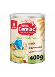 Nestle Cerelac Infant Cereal, Wheat and Fruits Pieces, from 8 Months, 400g