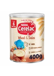Nestle Cerelac Infant Cereal, Wheat and Dates, from 6 Months, 400g