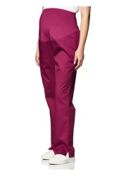 WonderWink Women's Wonderwork Maternity Pant, Wine, 3X-Large