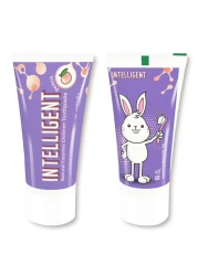 INTELLIGENT Enzymatic Kids Toothpaste White Healthy Teeth for Baby and Toddler Natural NonFoaming Infant Tooth Paste SulfateFree FluorideFree MintFree 2 pcs x 137 Ounce Peach