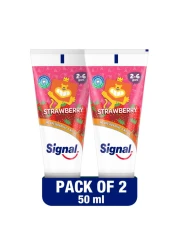 معجون الأسنان سيجنال جونيور، بنكهة الفراولة، ٥٠ مل عبوة من قطعتين