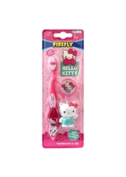 Firefly Hello Kitty Toothbrush With Cap And Toy Multicolour 3 PCS