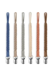 Pokipaw Pacifier Clip for Boys and Girls 6 Pack Baby Pacifier Holder Leash 100 Handmade Braided Fits All Pacifiers Teething Toys Modern Unisex Baby Gift