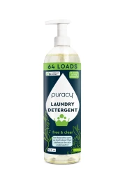 PuracyLiquid Enzyme Laundry Detergent 14 Dioxane Free Natural ScentFree Gentle Laundry Detergent Liquid Concentrate Laundry Pouch with Stain Fighting Enzymes Free Clear 16 fl oz 64 Loads