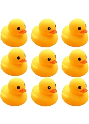 CICITOYWO Yellow Rubber Ducks, 10pcs Preschool Bath Toys Bathtub Floating Squeaky Duckies Gift for Baby Shower Infants Kids Toddler Party Decoration