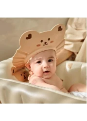 Generic Bear-shaped shower cap for Baby, Yellow