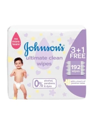 Johnson's Baby Ultimate Clean Wipes 192 Wipes