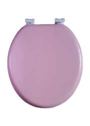 J&amp;V Textiles Soft Round Toilet Seat With Easy Clean &amp; Change Hinge, Padded (Pink)*