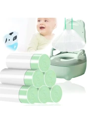 Panxxsen 100 Pack Potty Chair Liners with DrawstringTraining Toilet Seat Potty BagsDisposable Cleaning Bag for Kids Toddler Adults Pet Outdoors44 x 24 cm